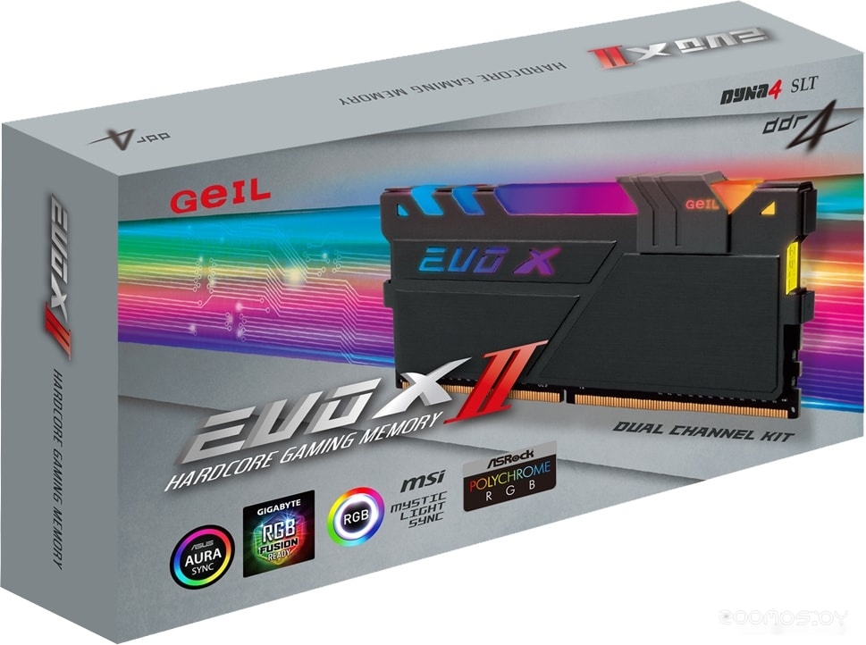 Оперативная память Geil EVO X II 2x8GB DDR4 PC4-28800 GEXSB416GB3600C18ADC, фото 6