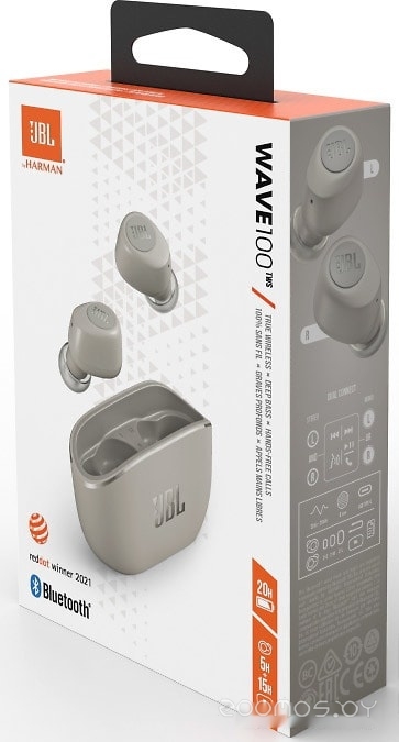 Наушники JBL Wave100 (бежевый), фото 8