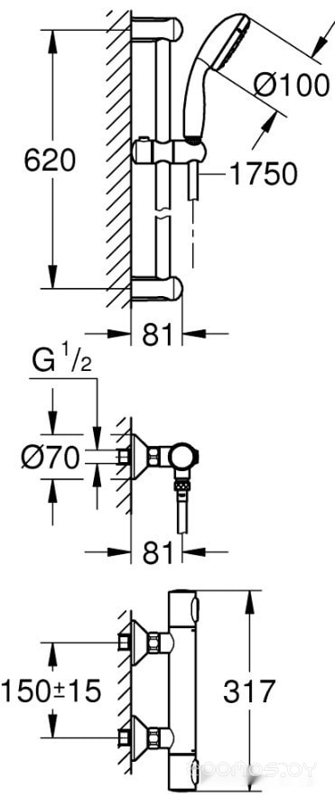 Смеситель Grohe Grohtherm 500 34796000, фото 4