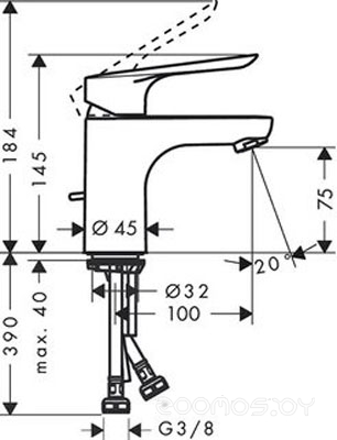 Смеситель Hansgrohe Logis E 71160000 для раковины, фото 2