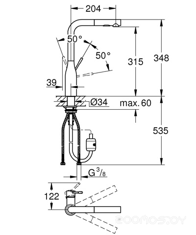 Смеситель Grohe Essence 30270DL0, фото 2