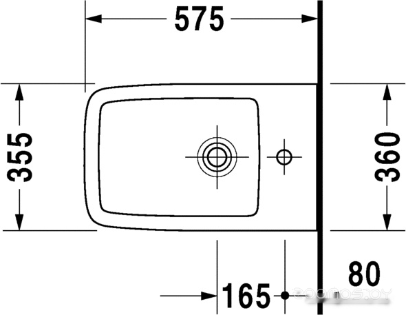 Унитаз Duravit Rimless Happy D.2 2222090000, фото 3