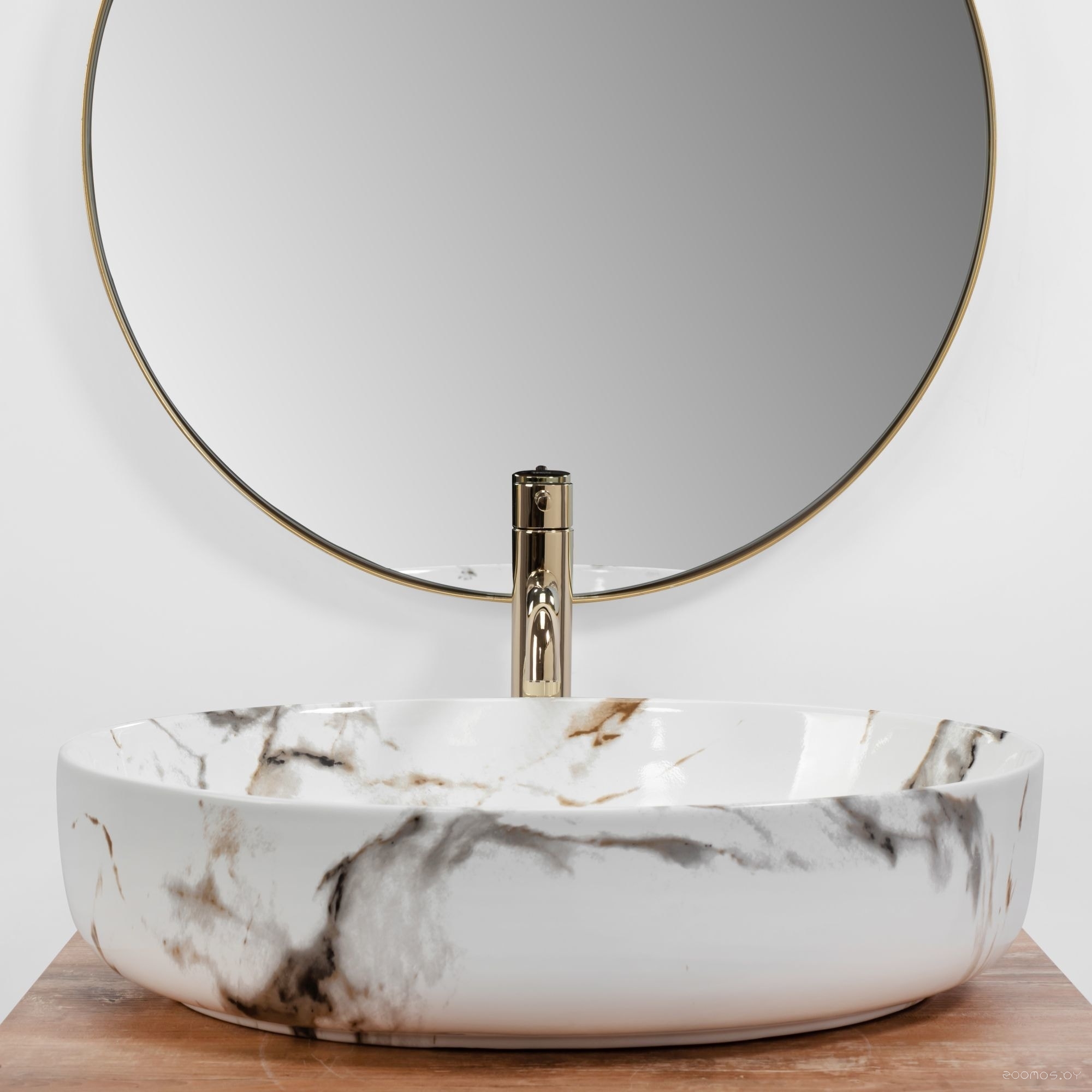 Умывальник Rea Queen (carrara shiny), фото 4