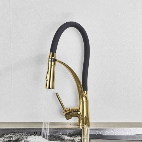 Смеситель Rea Gaspar REA-B1019 (черный/золотой), фото 9