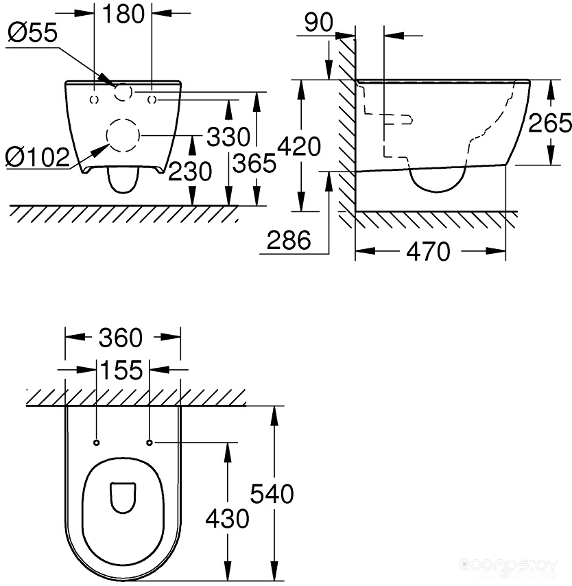 Унитаз Grohe Essence 3957100H, фото 3