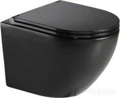 Унитаз CeramaLux 2197MB (черный матовый)