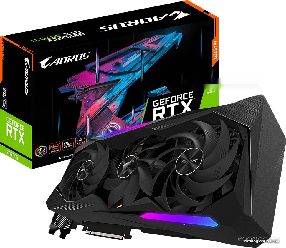 Видеокарта Gigabyte Aorus GeForce RTX 3070 Ti Master 8G GDDR6X GV-N307TAORUS M-8GD, фото 9
