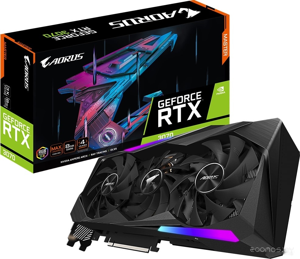 Видеокарта Gigabyte Aorus GeForce RTX 3070 Master 8G (rev. 2.0), фото 5
