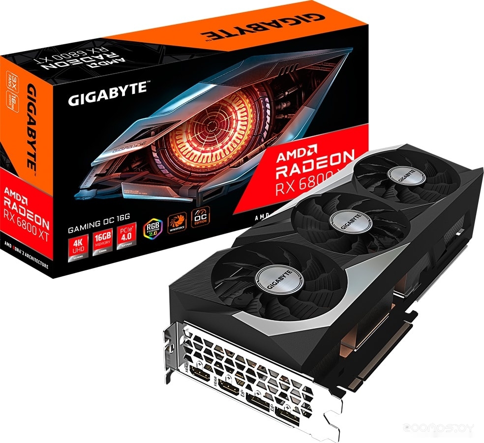 Видеокарта Gigabyte Radeon RX 6800 XT Gaming OC 16GB GDDR6 GV-R68XTGAMING OC-16GD, фото 8