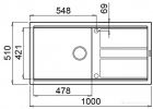Кухонная мойка Elleci Best 480 K96 White/Kera