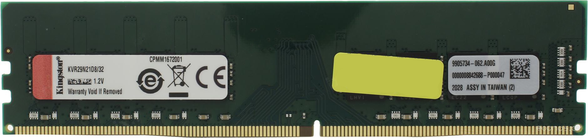 Оперативная память Kingston 32GB DDR4 SO-DIMM PC4-23400 KVR29S21D8/32, фото 3