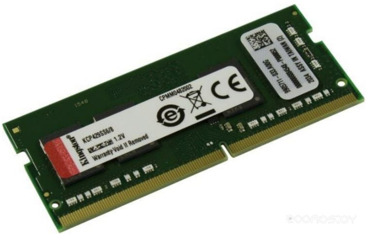 Оперативная память Kingston 8GB DDR4 SODIMM PC4-23400 KCP429SS6/8