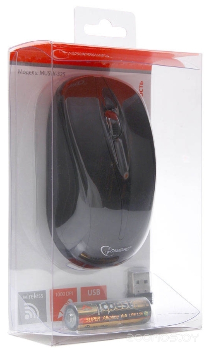 Мышь Gembird MUSW-325 Black USB, фото 3