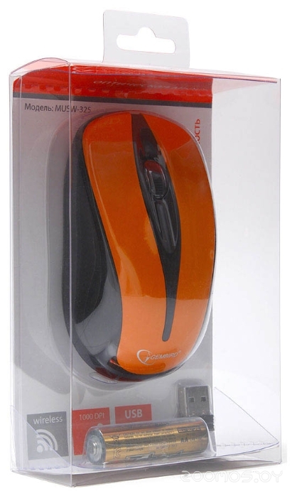  Gembird MUSW-325-O Orange USB, фото 3