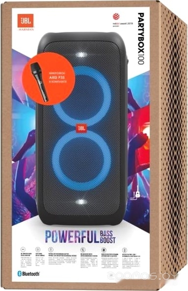 Колонка для вечеринок JBL PartyBox 100 + AKG P3 S, фото 3
