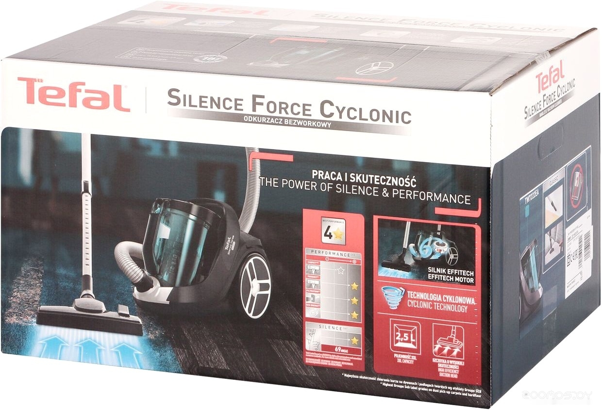 Пылесос Tefal Silence Force Cyclonic TW7222EA, фото 6