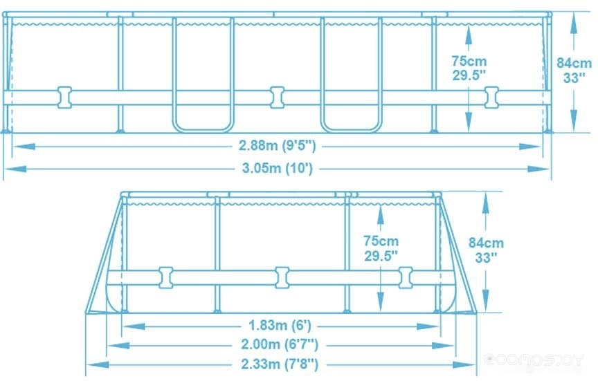 Каркасный бассейн Bestway Power Steel 5614A (305х200х84), фото 3