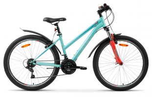 Велосипед Aist Quest W 26 (16, бирюзовый/оранжевый, 2022)
