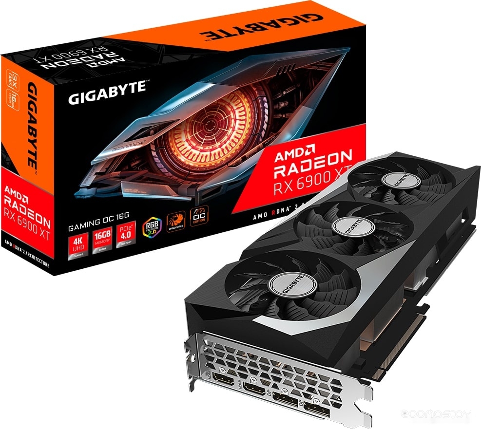 Видеокарта Gigabyte Radeon RX 6900 XT Gaming OC 16GB GDDR6 GV-R69XTGAMING OC-16GD, фото 4