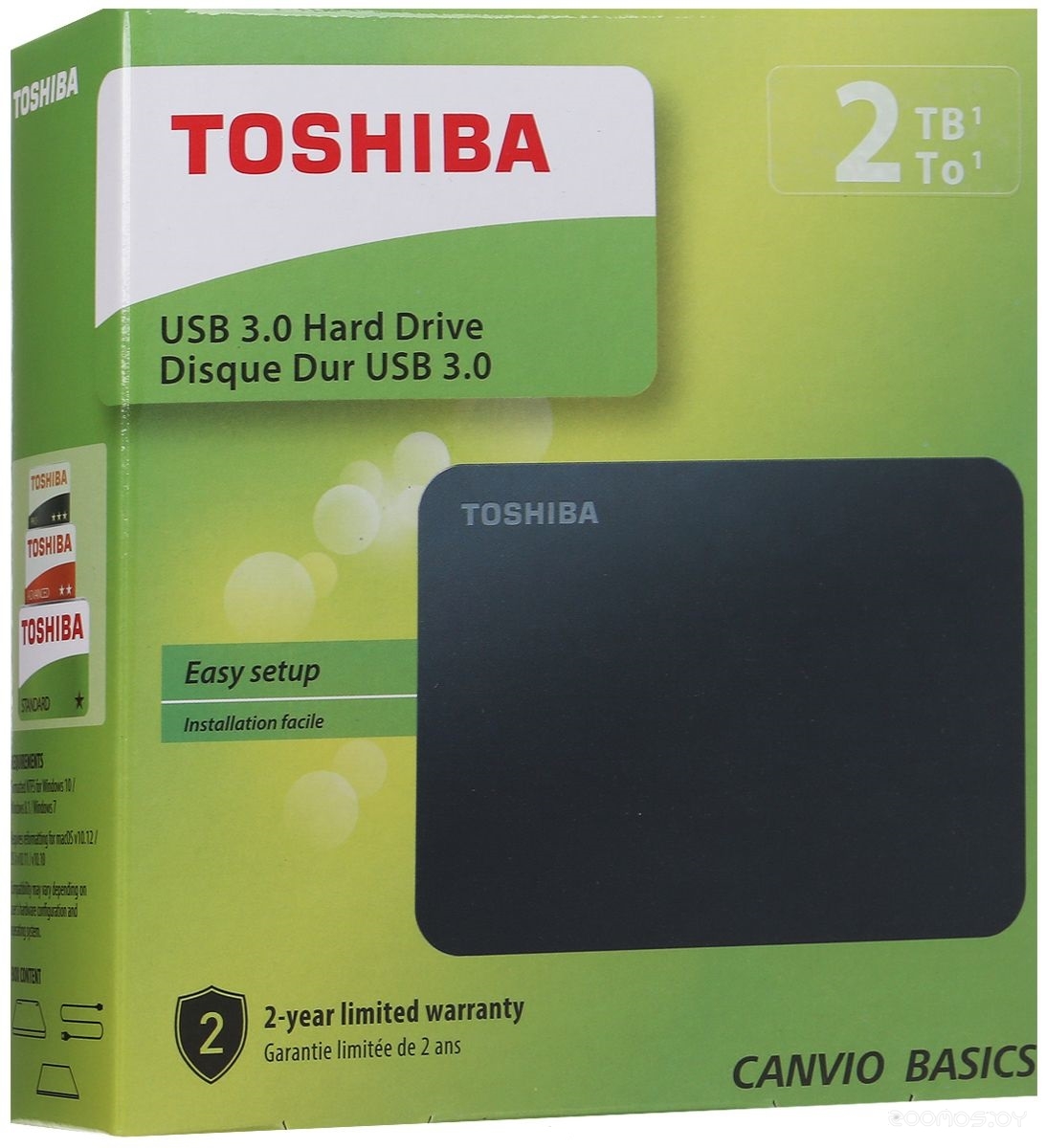 Внешний жёсткий диск Toshiba CANVIO BASICS 2TB (Black), фото 4