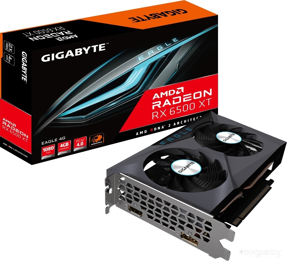 Видеокарта Gigabyte Radeon RX 6500 XT Eagle 4G GV-R65XTEAGLE-4GD, фото 2