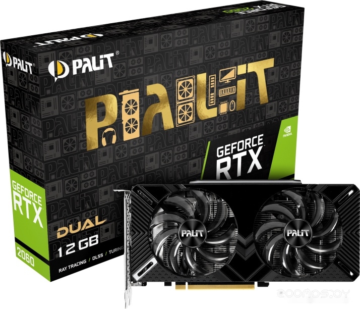 Видеокарта PALIT GeForce RTX 2060 Dual 12GB NE62060018K9-1160C, фото 3