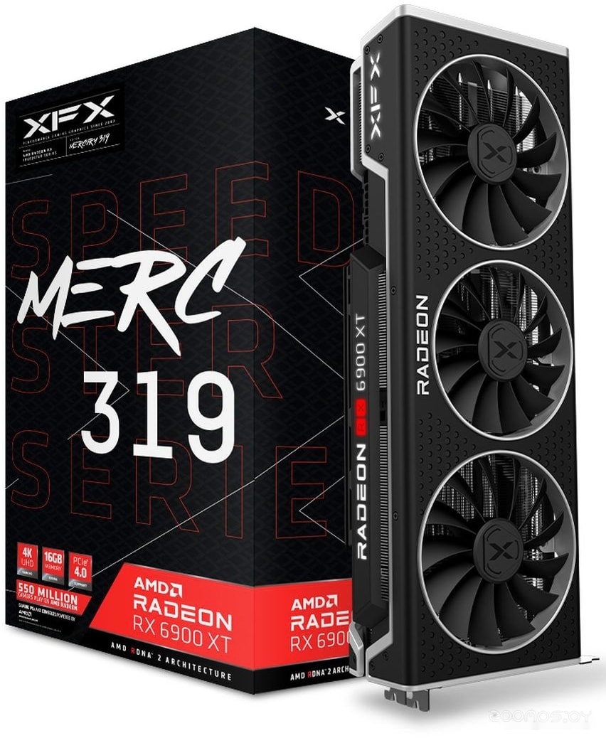 Видеокарта XFX Speedster MERC 319 RX 6900 XT Black 16GB GDDR6 RX-69XTATBD9, фото 8