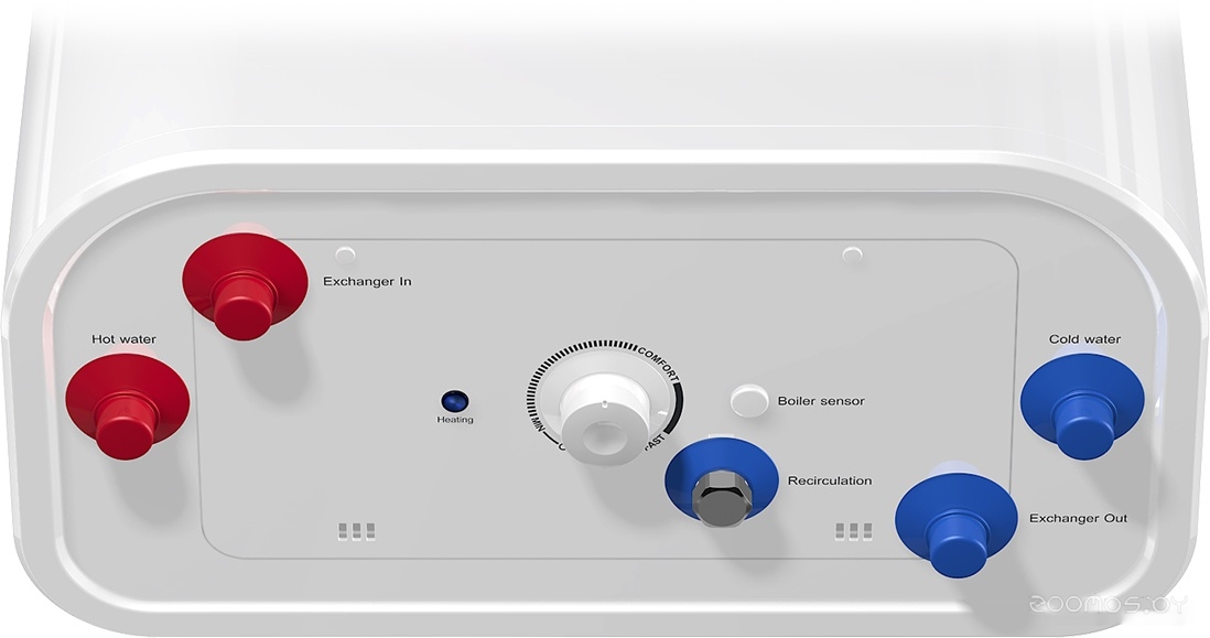 Накопительный электрический водонагреватель Thermex Flat 80 V Combi, фото 4