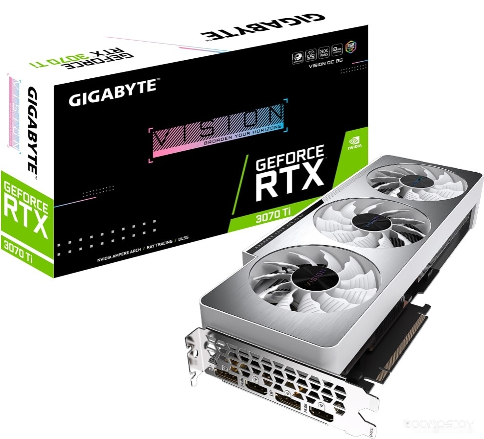 Видеокарта Gigabyte GeForce RTX 3070 Ti Vision OC 8G GDDR6X GV-N307TVISION OC-8GD, фото 5