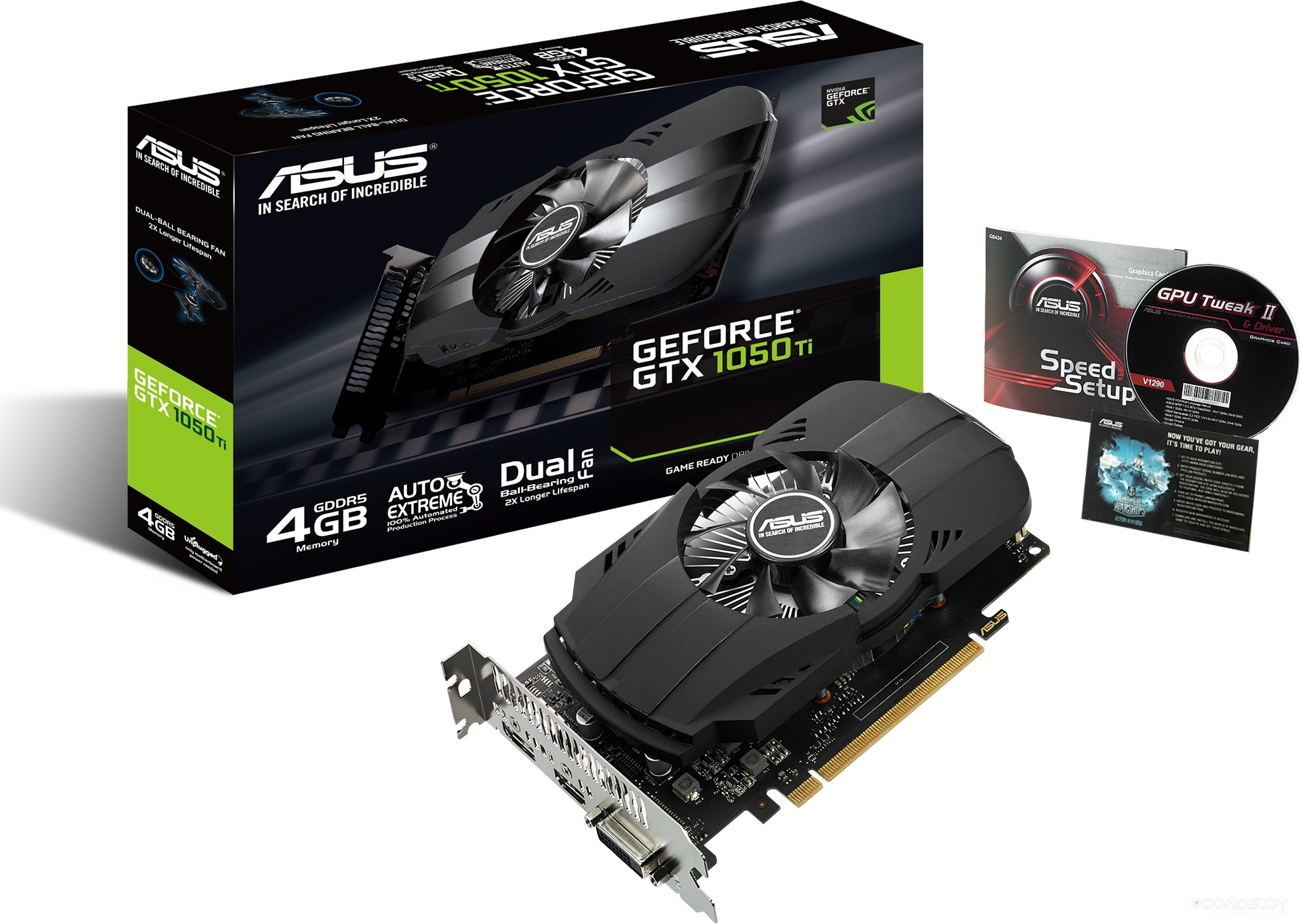 Видеокарта Asus GeForce GTX 1050 Ti 4GB GDDR5 [PH-GTX1050TI-4G], фото 6