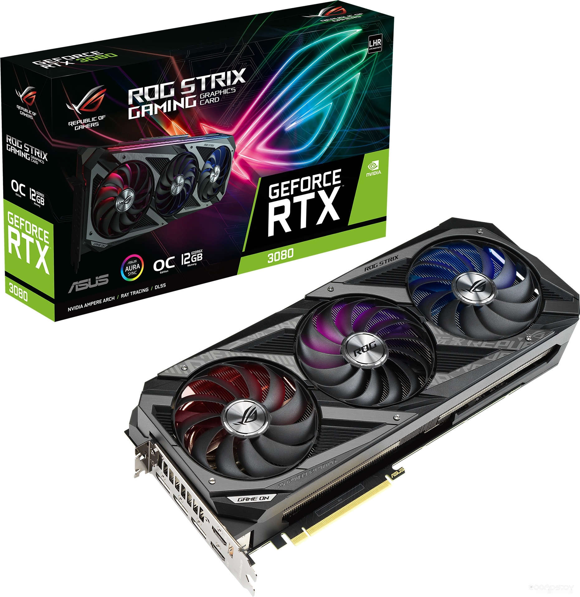Видеокарта Asus ROG Strix GeForce RTX 3080 OC 12GB GDDR6X ROG-STRIX-RTX3080-O12G, фото 5