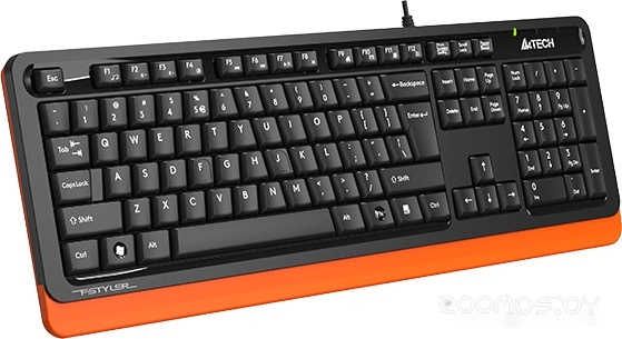 Клавиатура A4Tech Fstyler FKS10 (черный/оранжевый), фото 2