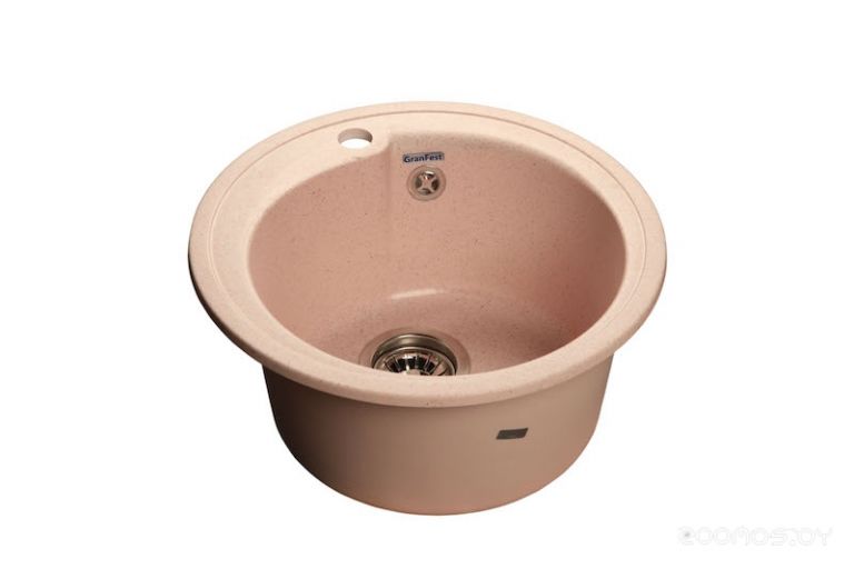 Кухонная мойка GranFest Rondo GF-R450 (светло-розовый), фото 1
