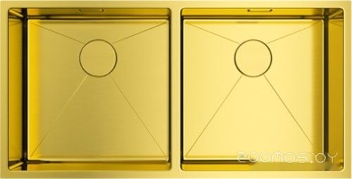 Кухонная мойка Omoikiri Taki 86-2-U/IF LG (светлое золото), фото 1