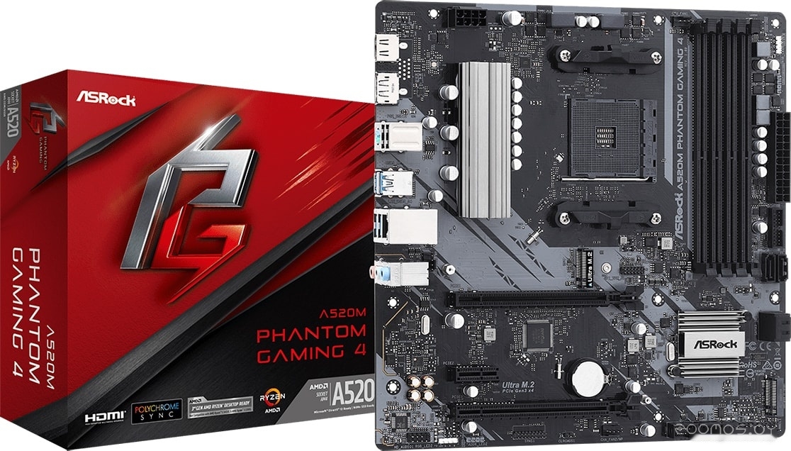 Материнская плата ASROCK A520M Phantom Gaming 4, фото 6