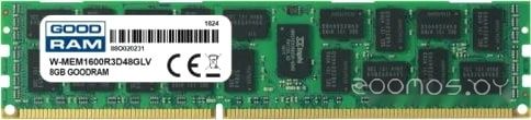 Оперативная память GoodRAM 8GB DDR3 PC3-12800 W-MEM1600R3D48GLV