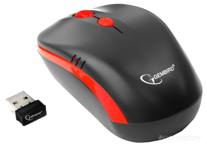 Мышь Gembird MUSW-350 Black-Red USB, фото 2