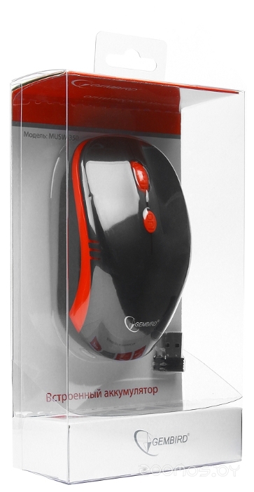 Мышь Gembird MUSW-350 Black-Red USB, фото 7