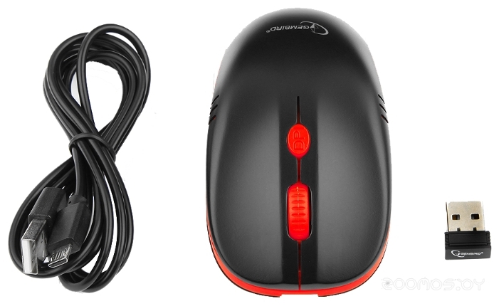 Мышь Gembird MUSW-350 Black-Red USB, фото 6