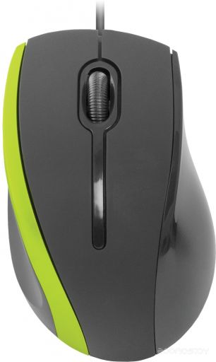Мышь Defender MM-340 USB черный+зеленый, фото 1