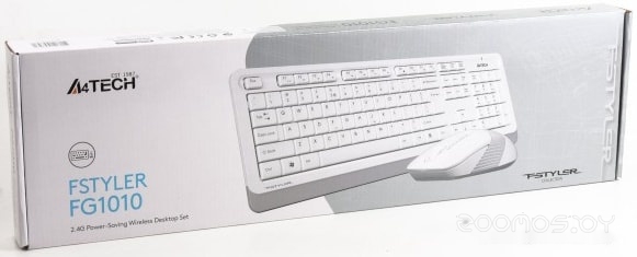 Клавиатура + мышь A4Tech Fstyler FG1010 (белый/серый), фото 4