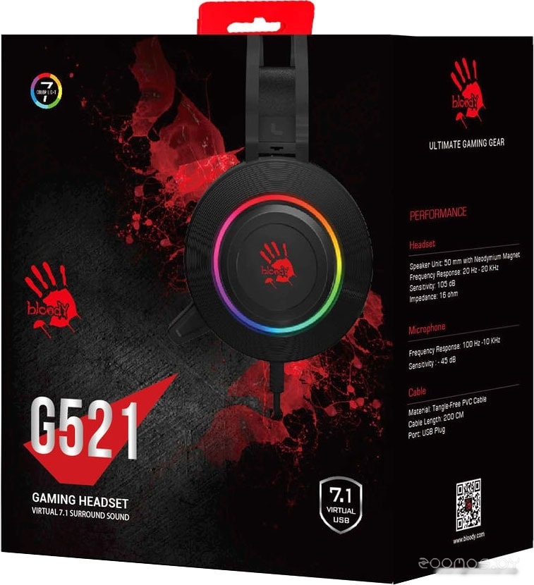 Наушники A4Tech Bloody G521 (черный), фото 3