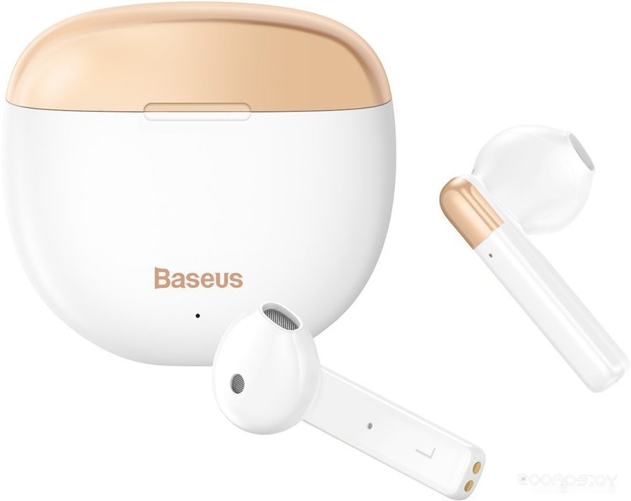 Наушники Baseus Encok W2 (белый/золотистый), фото 2