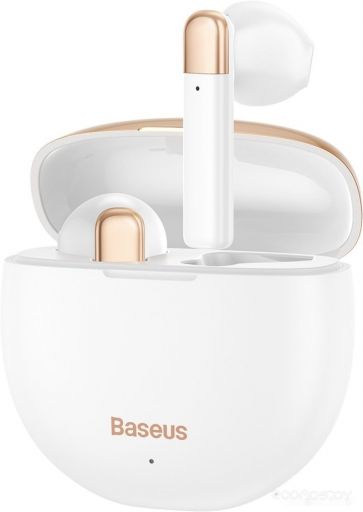 Наушники Baseus Encok W2 (белый/золотистый), фото 1