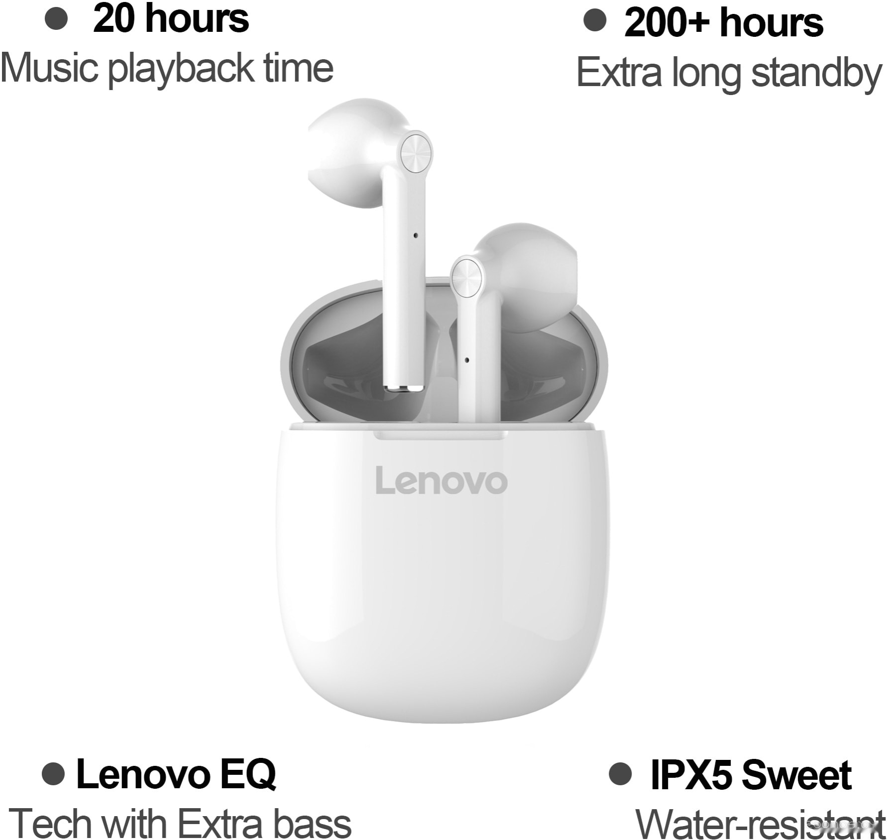 Наушники Lenovo HT30 (белый), фото 11