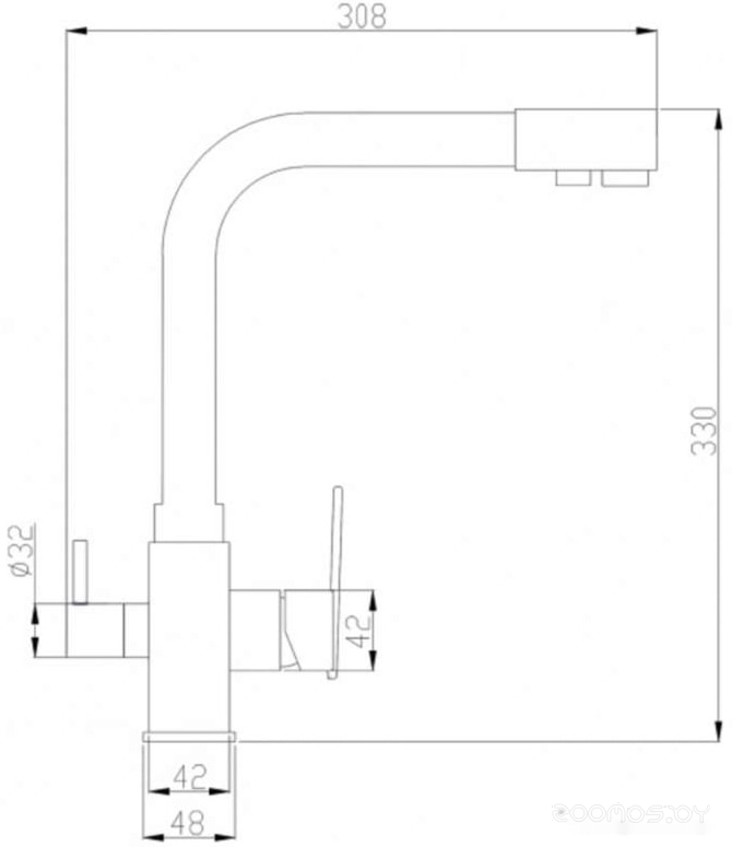 Смеситель Zorg Steel Hammer SH 805 (сатин), фото 2