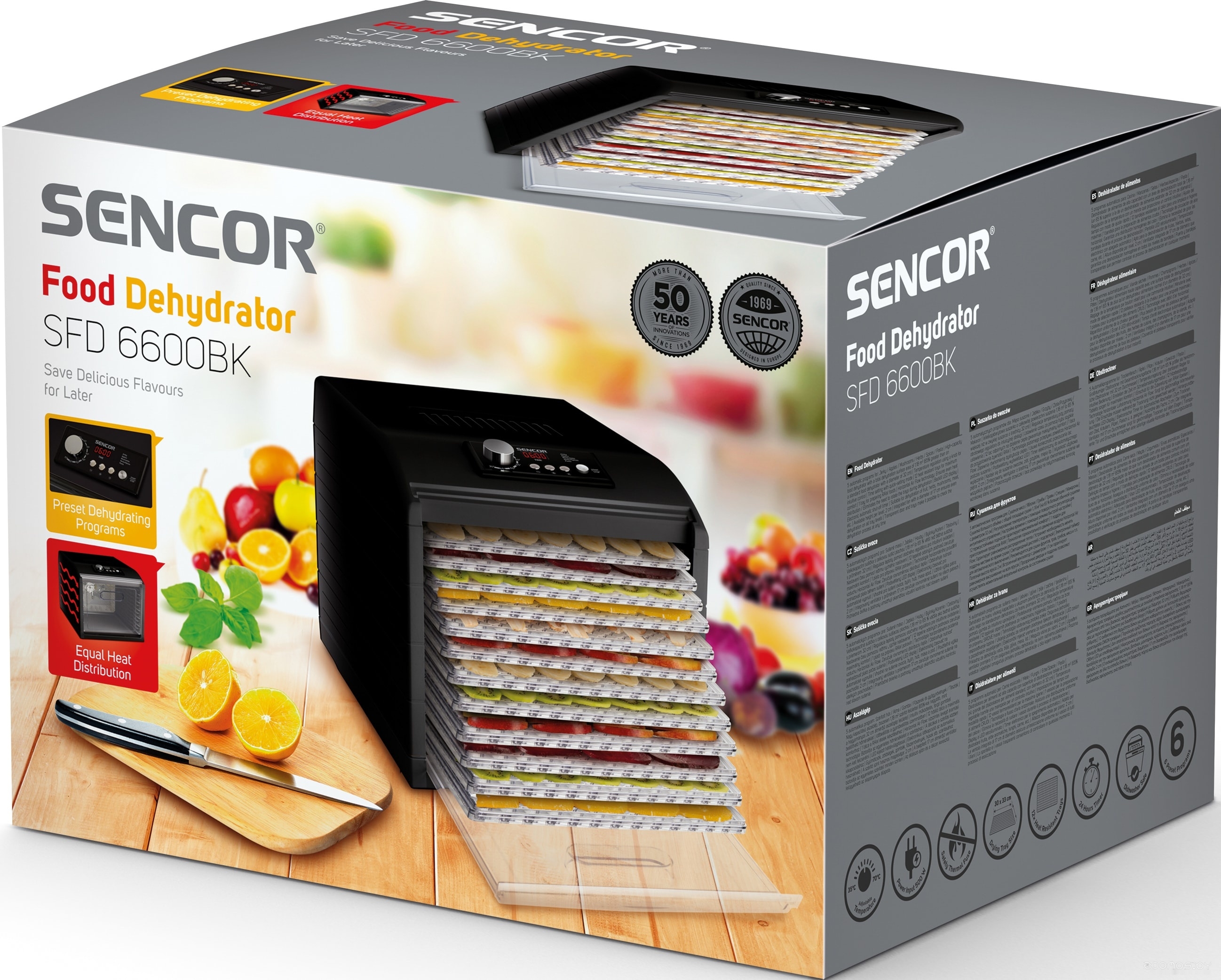 Сушилка для овощей и фруктов Sencor SFD 6600BK, фото 14