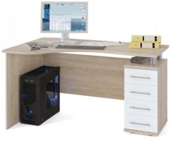Компьютерный стол Сокол КСТ-104.1 правый (дуб сонома/белый)