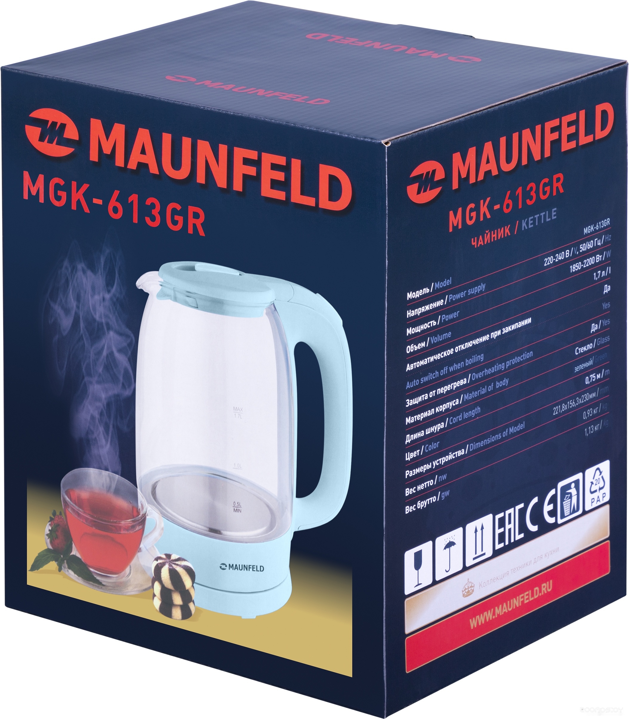 Электрический чайник Maunfeld MGK-613GR, фото 8