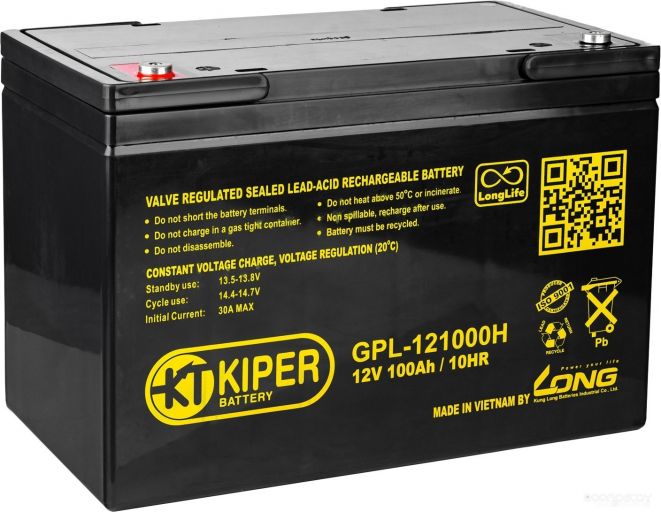 Аккумулятор для ИБП Kiper GPL-121000H (12В/100 А·ч)